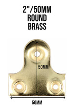 Glass Plate Round/Slotted Chrome/Brass Mirror Hanging Flat Picture Frame Bracket