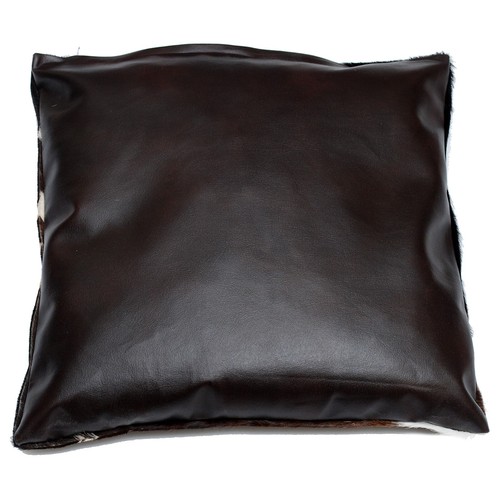 Handmade Brown & White Cowhide Cushion Cover – Natural Hair-On Leather - Picture 2 of 8