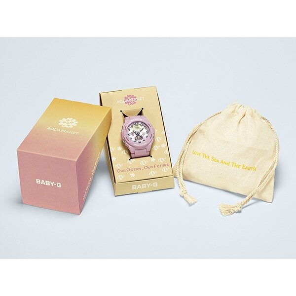 BGA-320AQ-4AJR BABY-G Aqua Planet collaboration watch Pink