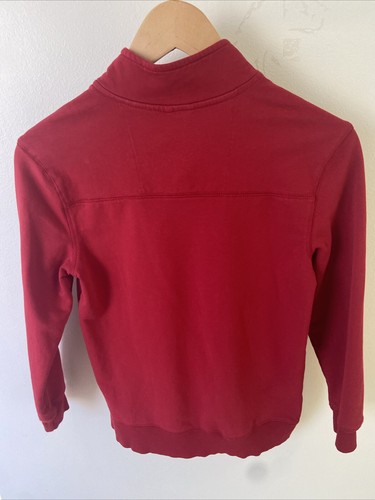Tommy Bahama Sweater 1/4 Zip Boys L 10 12 Youth Red Long Sleeve Pullover Large - Picture 5 of 5