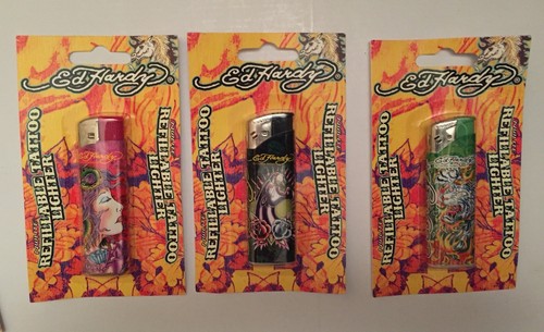 3 Lighter SEALED ED HARDY REFILLABLE TATTOO LIGHTER -any 3 Random - Picture 9 of 12