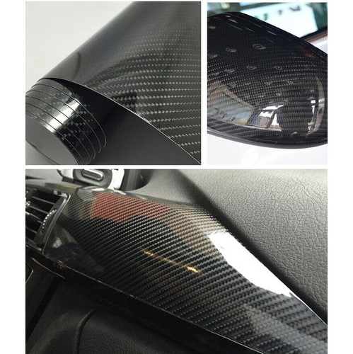 Pellicola vinile texture fibra di carbonio lucida 3M rivestimento auto fai da te senza bolle - Foto 11 di 20