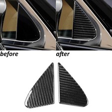 Cubierta de panel de pilar A lateral exterior de fibra de carbono real para Lexus GS 350 13-20