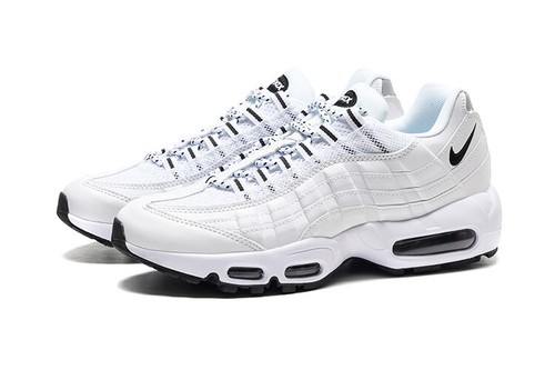 Nike Air Max 95 OG Neon Retro White Black sport Comfortable Running Men's Shoes - Picture 3 of 5