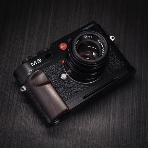 Wood L Handle Grip + Aluminum Baseplate For Leica M8 M9 M8.2 MM Me220 Camera - Picture 2 of 51
