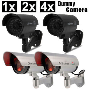 2X 4X Solar Power Fake Camera CCTV Realistic Dummy Security Cam Blinking
