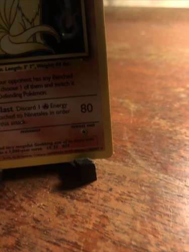 Pokemon WOTC Ninetales 12/102 Base Set UNLIMITED Holofoil Rare LP/Ex - Picture 3 of 11
