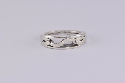 Sterling Silver "Seen Better Days" Well Loved Tapered Band Ring Mex 925 Sz: 8 - 第 7/7 張圖片