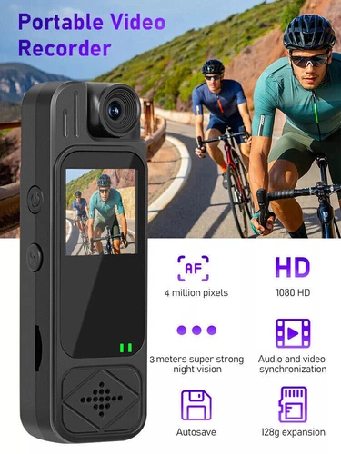 20 Hour 1080P Camcorder Mini Police Body Camera HD 180° Video DVR IR Night Cam - Picture 21 of 23