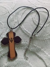 BARBADOS Flag Necklace Cross Pendant -  NEW 