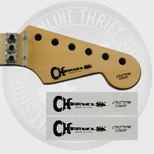 Charvel Made In USA Custom Waterslide Guitar Neck Headstock Decals (Set of 2)