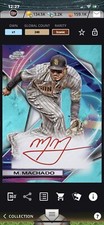 bunt digital cosmic chrome Manny Machado teal signature Iconic