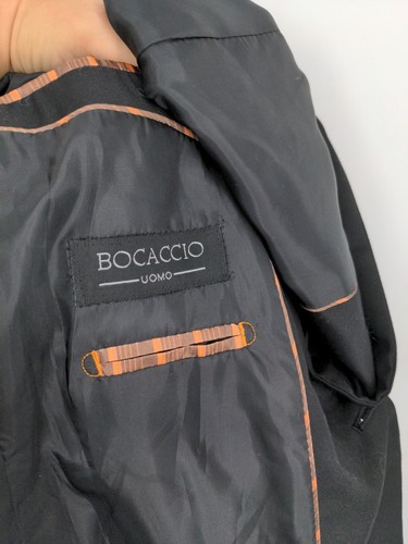 Bocaccio Uomo Lightweight Lined Black Blazer Jacket Sportcoat Boys Size 18 - Picture 5 of 7