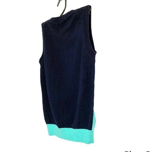 NAUTICA Sweater Vest Blue White Teal Boys 5 6 Medium - Picture 7 of 13