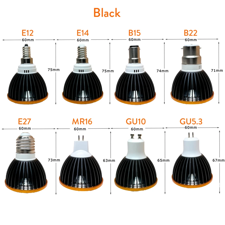 4X 10W Dimmable LED COB Spotlight Bulbs GU10 MR16 E12 110V 220V 12V 24V Lamps BC - Image 2 of 4