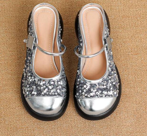 PANTOFOLA D’ORO Scarpe ciabatte donna sexy moda punta tonda paillettes pelle slip on tacco a blocco