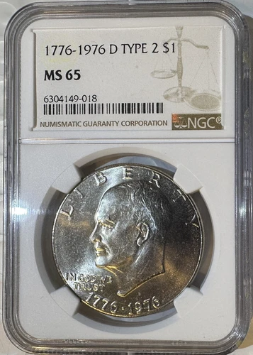 1976 D Bicentennial Eisenhower Dollar Type 2 Ike $1 NGC MS65