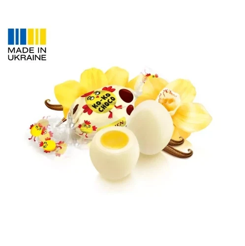 Ukrainian Sweets ROSHEN Easter Candy "Ko-Ko Choco" White Chocolate 200g 7oz
