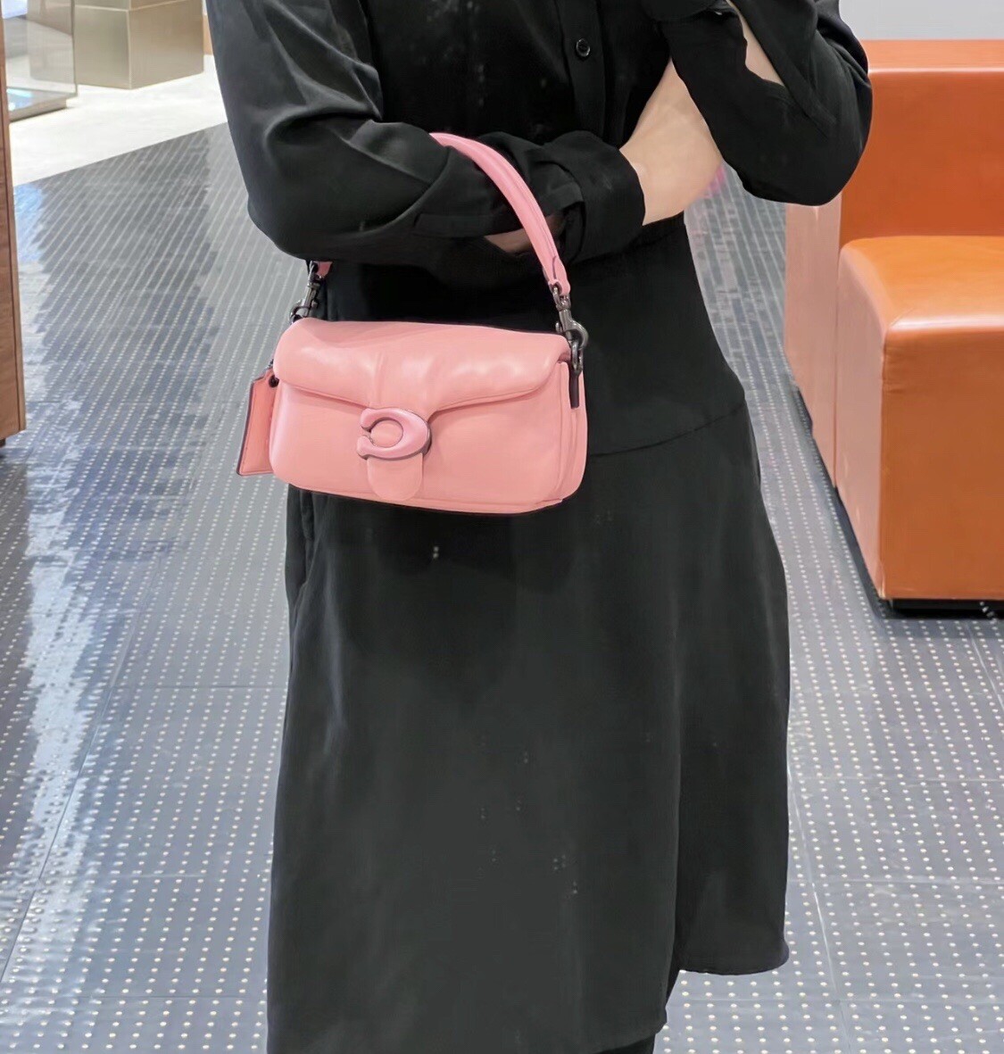 NWT Coach Pillow Tabby Leather Shoulder Bag 18 with 2 straps-Candy Pink (C3880) image 9
