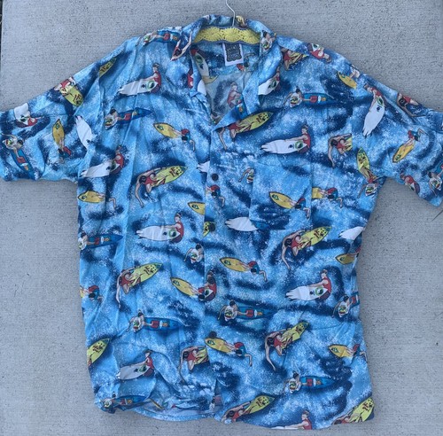 Ocean Current surfboard surf surfing surfer shirt rayon size XL - Picture 6 of 12