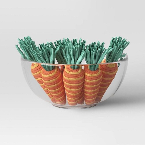 Lot of 4 - Carrot Filler 6PC- Threshold Target Easter Bowl Filler Decoration - Picture 2 of 4