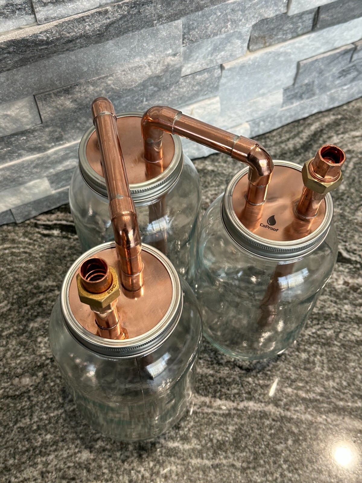 CoProof 1/2” Tandem Mason Jar Thumpers Wide Mouth Half Gallon Mason