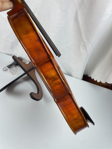 handmade violin 3/4 fractional violin solid maple spruce sweet tone with strings - Picture 3 of 7