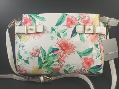Liz Claiborne Purse Tuxedo Crossbody Botanical Classy Purse NWT