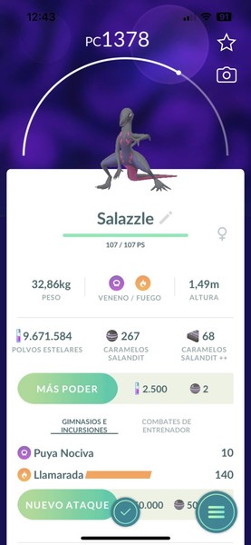 pokemon go Salazzle Instan Trad