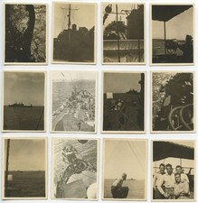 AMERICAN SAILORS/U.S. NAVAL SHIPS AT SEA, LOT OF VINTAGE PHOTOS