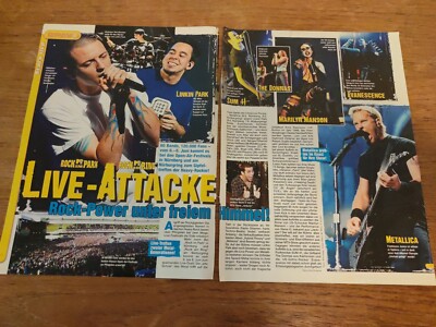 LINKIN PARK Metallica MARILYN MANSON Evanscence Clipping Pictures Article U376