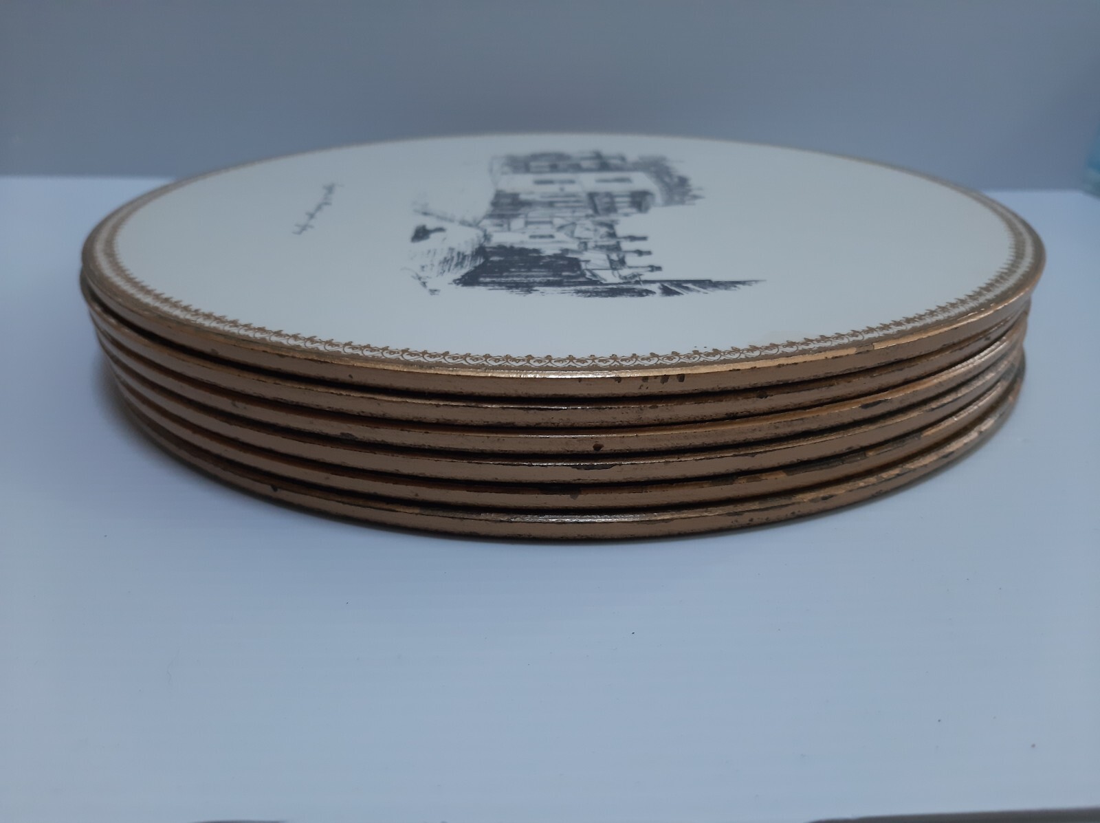 6x Vintage Ramsay Paddington Sydney Cork Placemat/Hot Plates Set - Free Postage