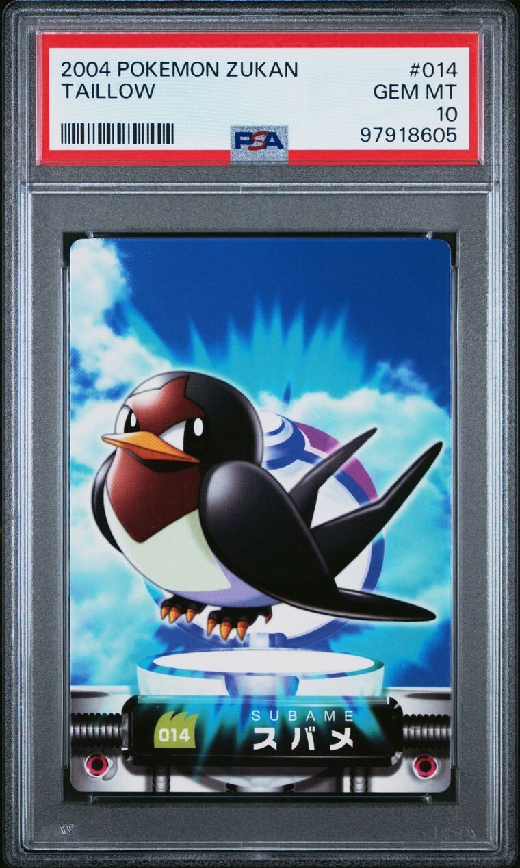 PSA 10 GEM MINT Taillow #014 Carddass Zukan Advanced Gen. Bandai Pokémon POP 1