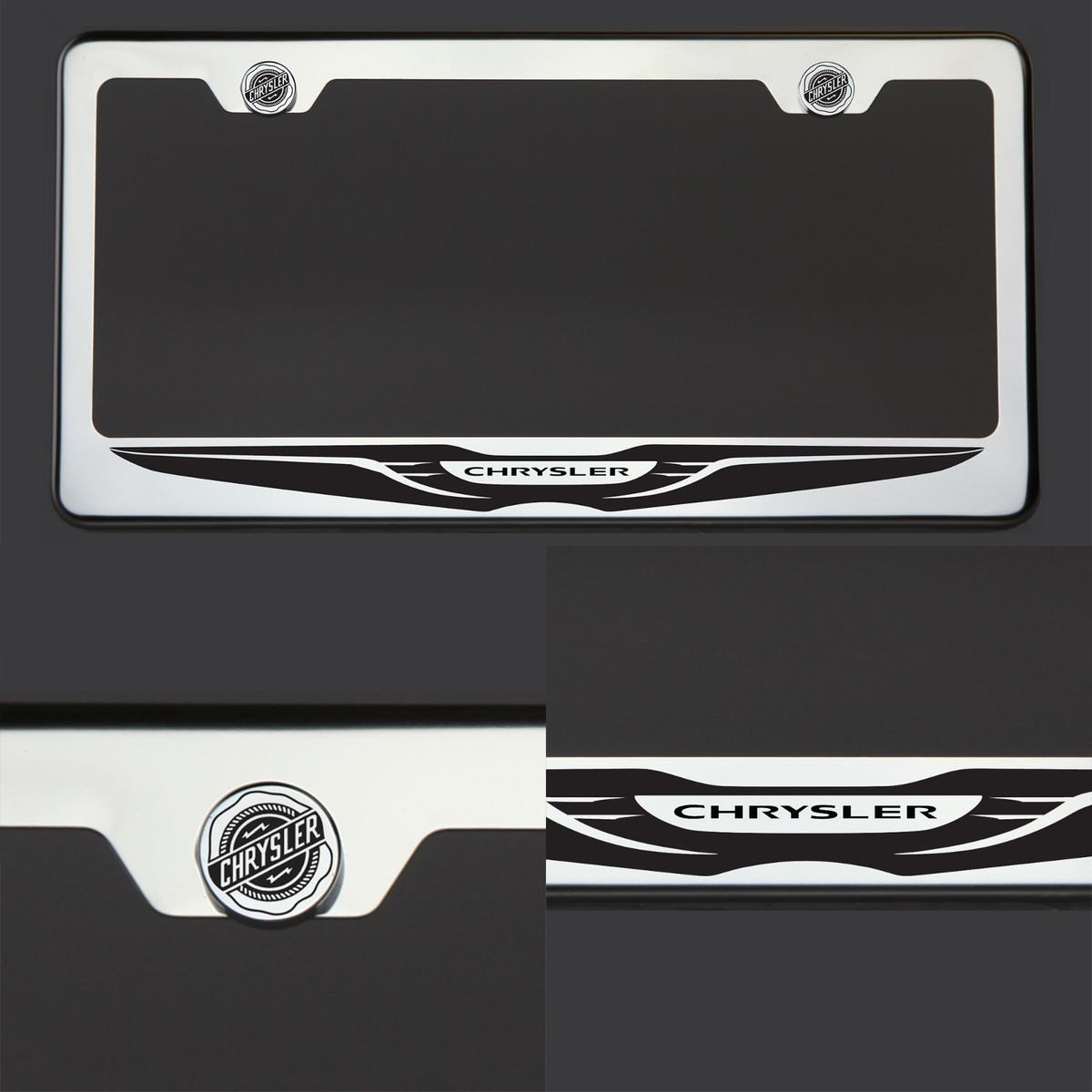 TaG.［Scenery t/t］&［Side frame+Leg ］ T304 Stainless Steel 8K Chrylser Logo Black Laser Etched License