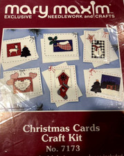 Mary Maxim Exclusive Needlework and Crafts Christmas Cards Craft Kit 7173