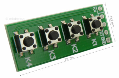 4-Tasten Leiste f. zB. Arduino, Breadboard Tastenfeld Array Matrix Tastatur #T4x