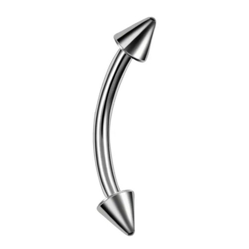 6MM-16MM BANANA PIERCING SILBER EDELSTAHL BAR BANANE GEBOGEN BARBELL AUGENBRAUEN - Bild 3 von 3