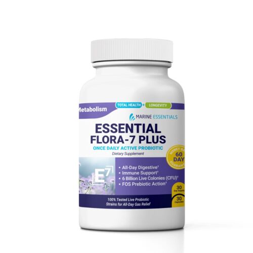 Essential Flora 7 Plus - 700mg Complete Probiotics for Women and Men 1 Bottle - 第 1/3 張圖片