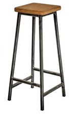 SGABELLO BAR IN FERRO E LEGNO CUCINA  MODERNO CASA