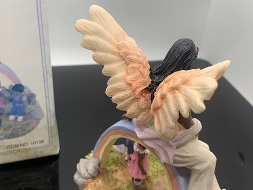 1999 Vintage African American Black Angel & Children Christmas Holiday Figurine - 第 7/11 張圖片