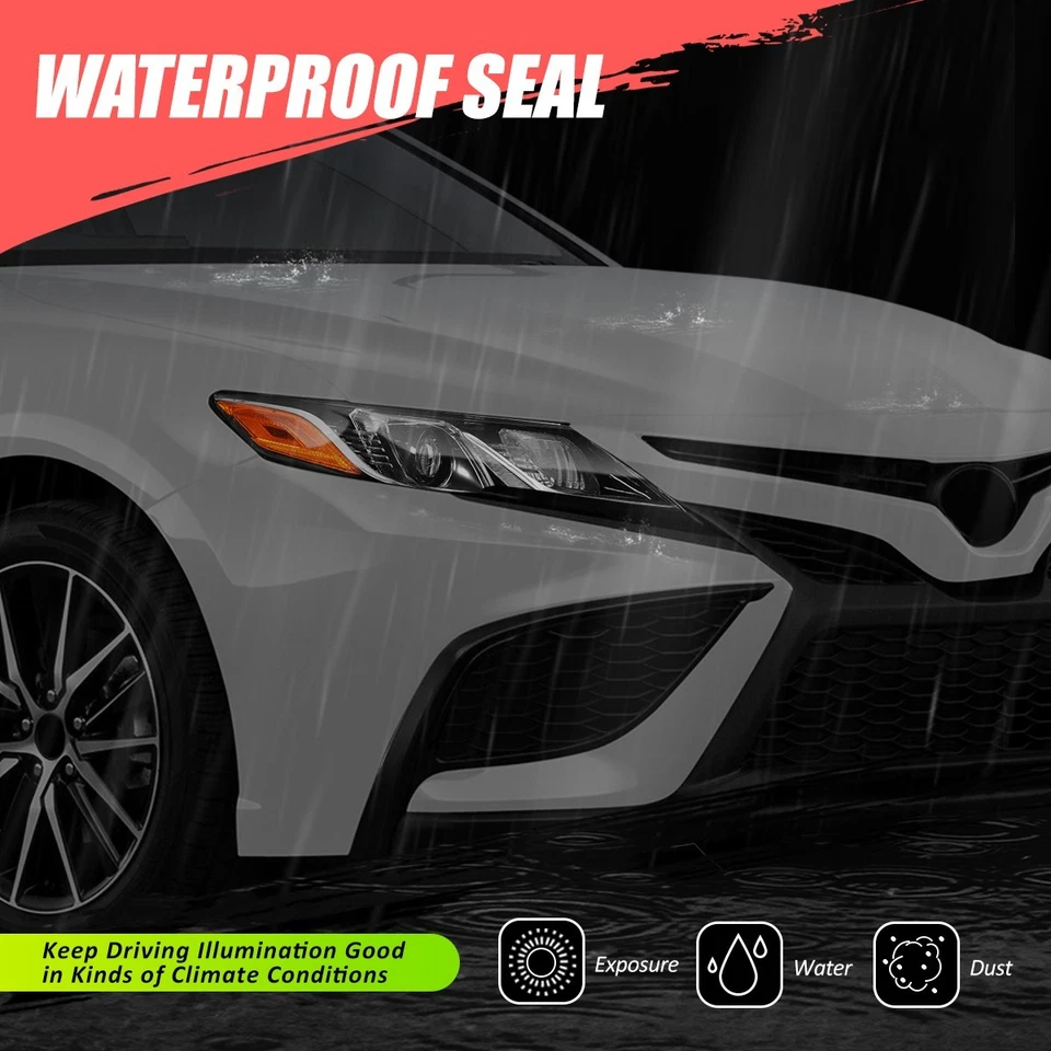 Faro proyector LED estilo fábrica para Toyota Camry 18-22 negro transparente derecho Foto 4 de 4