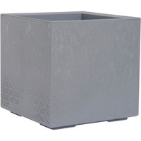 Pflanzkasten Blumenkasten Pflanzgefäß Grau Betonoptik 40 X 40 Cm Kunststoff