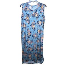 Acting Pro Dress Sleeveless Floral Midi Pockets New XL