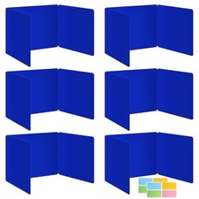 6 Pack Blue Desk Dividers for Students, Privacy Shields Folder for Students, ...