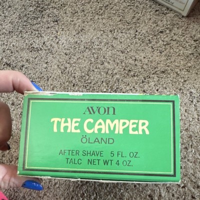 Avon The Camper Öland After Shave 5 oz & Talc 4 oz Collectible with Box