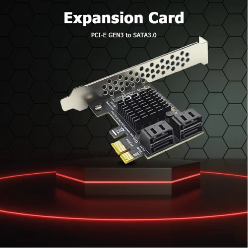 Carte PCIe SATA III 6Gbps avec 4 ports pour extension SATA