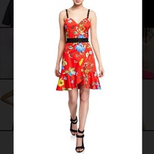 Alice + Olivia br Kirby Spaghetti Strap Ruffle Dress