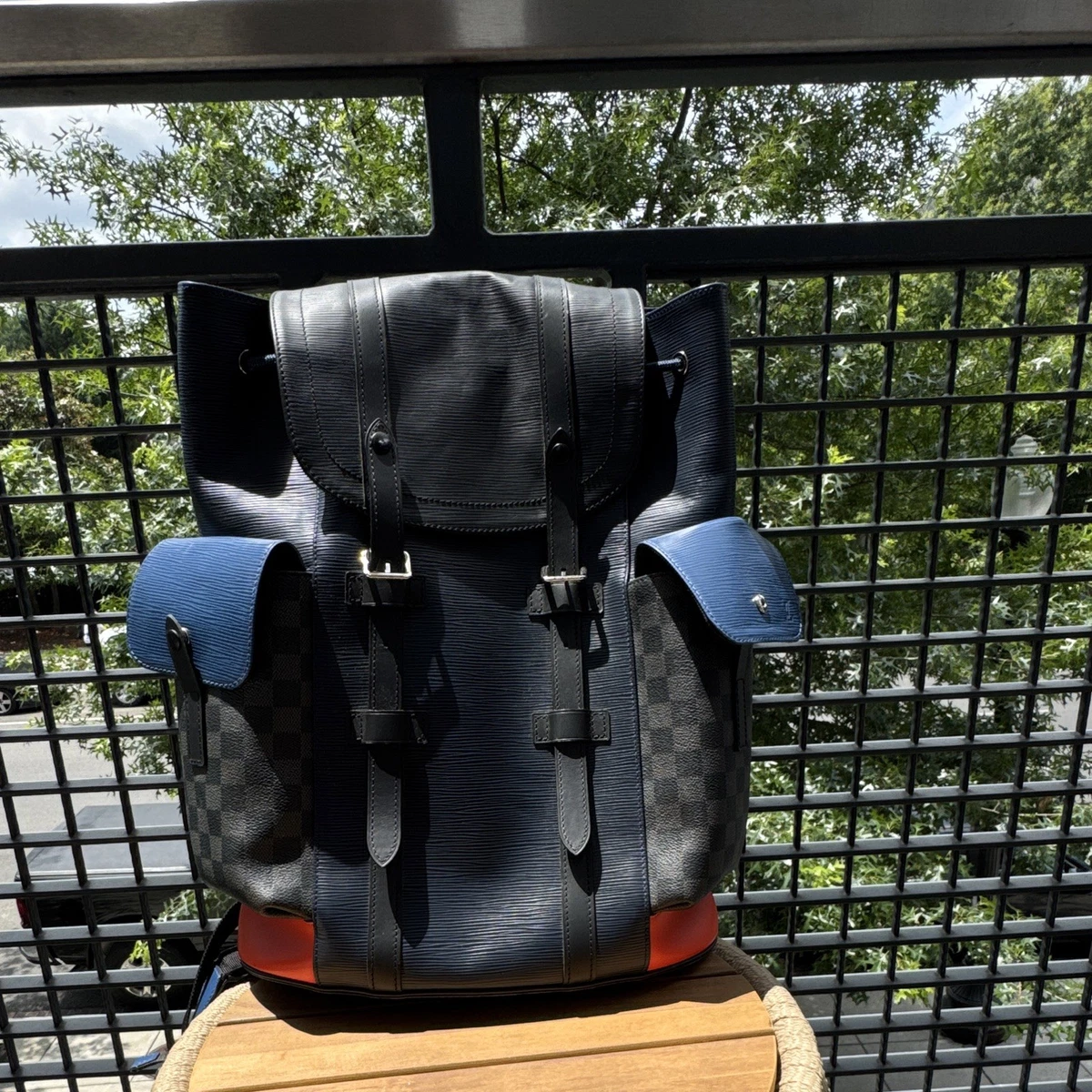Louis Vuitton Backpack Blue Bags for Men for sale | eBay