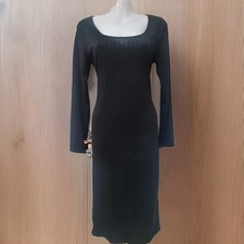 Brave Soul black bodycon ribbed dress bnwt size 12.