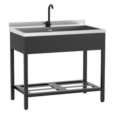 Stainless Steel Sink with Open Frame Design for Modern Home and Commercial Use
